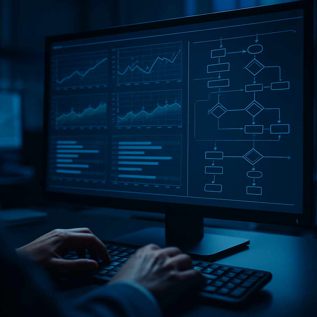 Data analytics dashboard illustrating AI in government decision-making systems