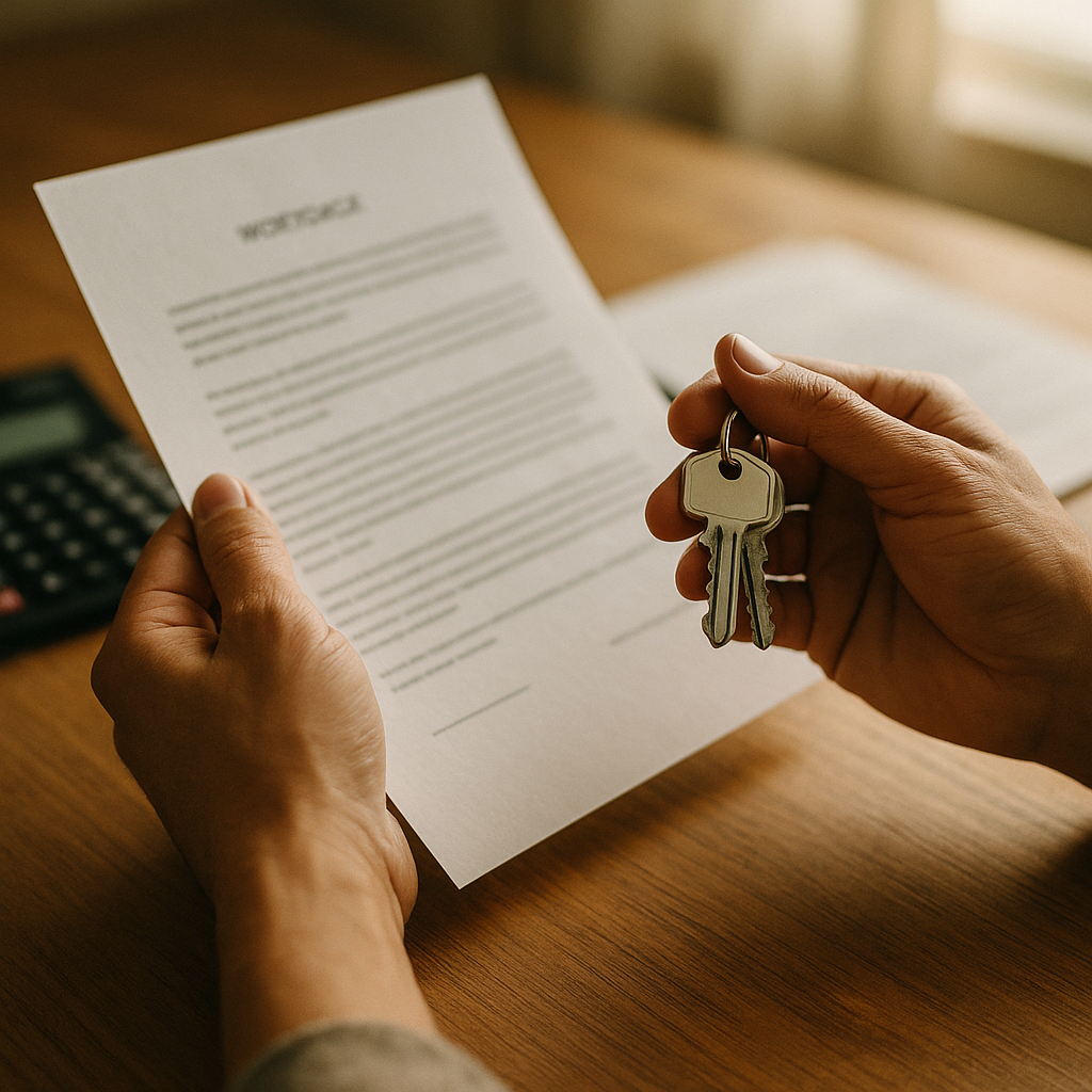 Hands holding mortgage documents and house keys representing challenges in the global housing crisis 2026